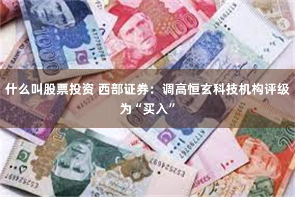 什么叫股票投资 西部证券：调高恒玄科技机构评级为“买入”