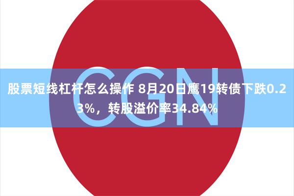 股票短线杠杆怎么操作 8月20日鹰19转债下跌0.23%，转股溢价率34.84%