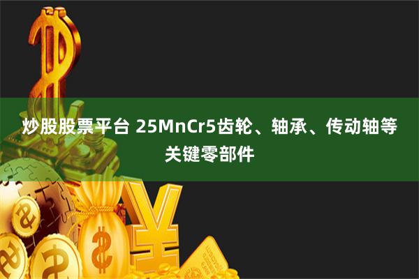 炒股股票平台 25MnCr5齿轮、轴承、传动轴等关键零部件