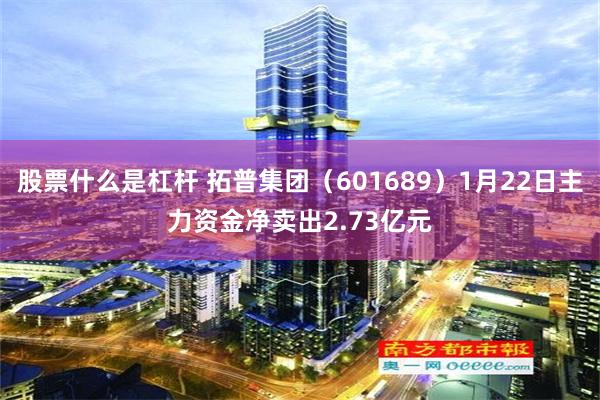 股票什么是杠杆 拓普集团（601689）1月22日主力资金净卖出2.73亿元